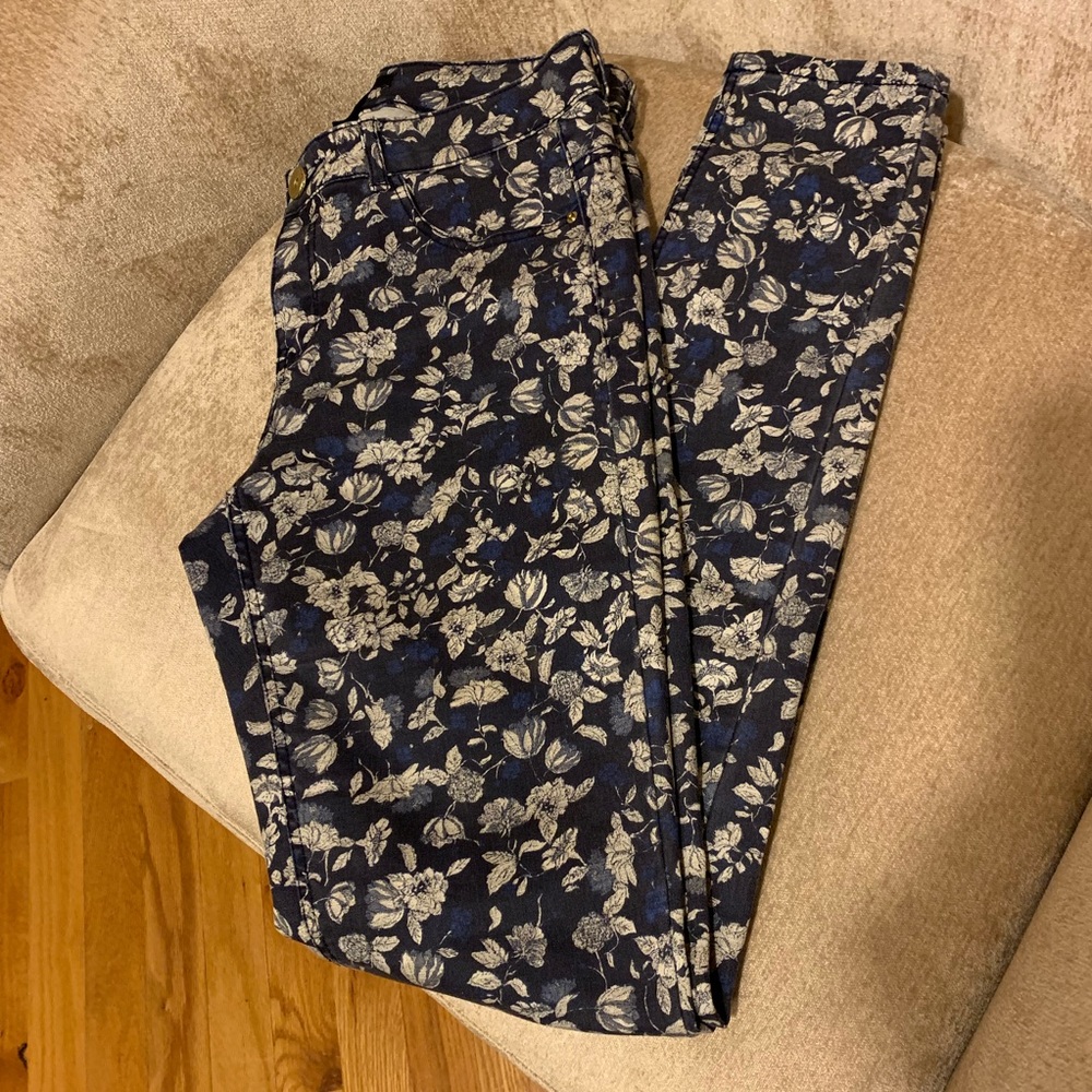H&M Floral Skinny Jeans